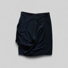 Jupe noire drapée asymétrique Alexander McQueen 2008 pour femme - taille 46IT