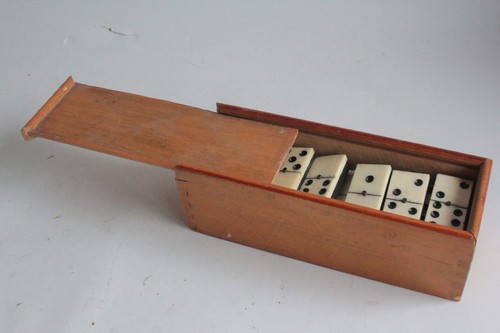 Ancien jeu dominos ébène - jeu,