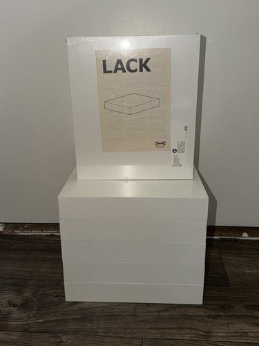 White ikea lack - white, wall