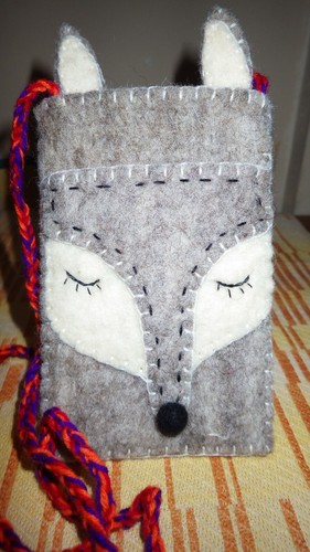 New thick wool felt - gray, fox
