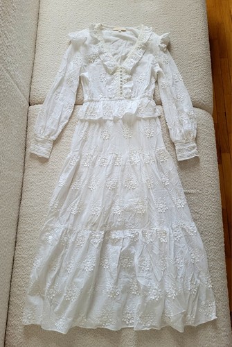 Maje robe longue blanche