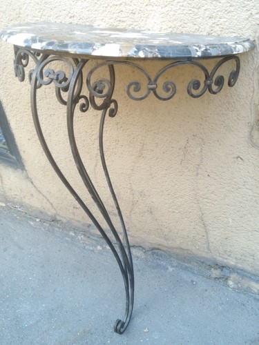 Table console fer - console, forgé