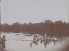 France, Invention, Wheeled Boat on the Saône Vintage Citrate Print Print