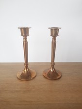 Lot 2 Bougeoirs Chandeliers Bronze Doré Ljuders Sweden 1976