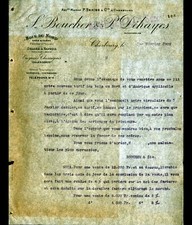CHERBOURG (50) SCIERIE / BOIS du NORD & ENGRAIS  "L. BOUCHER & P. DELAYES" 1909