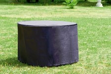 Housse protection GRISE pour table ronde salon meuble de jardin Ø125m (15159)