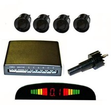 KIT RADAR DE RECULE CAPTEUR NOIR AFFICHAGE A LED AIDE AU STATIONNEMENT PARKING