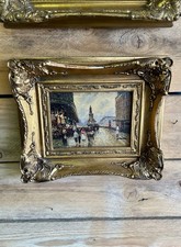 Huile Toile Encadrement Doré