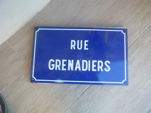 Plaque émaillée ancienne rue - plaque,