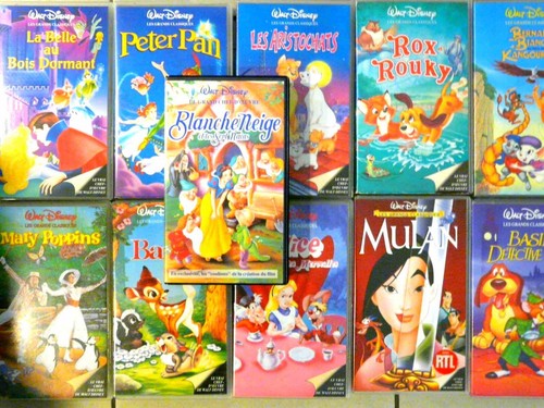 Vhs lot cassettes disney - vhs, 12