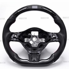 LED Real Carbon Fiber Steering Wheel For 2008-2012 VW Golf 6 GTI MK6 Scirocco