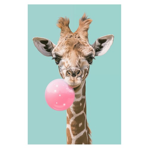 Affiche originale girafe - originale,
