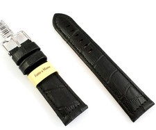 Sangle MORELLATO Band Montre Veau Noir Impression Alligator 18 20 22 24