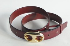 GUCCI Ceinture cuir bordeaux