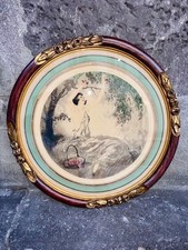 Belle estampe originale par Jean Hardy .  " La ceuillette des cerises " 1920