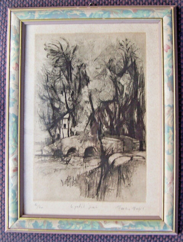Cadre tableau lithographie - tableau,
