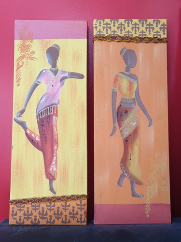 Lot tableaux ethniques - lot,