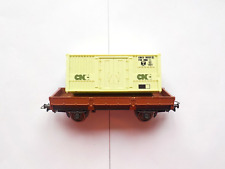 Wagon Jouef Marchandises Plat SNCF Type Ocem Avec Container CNC référence 6454