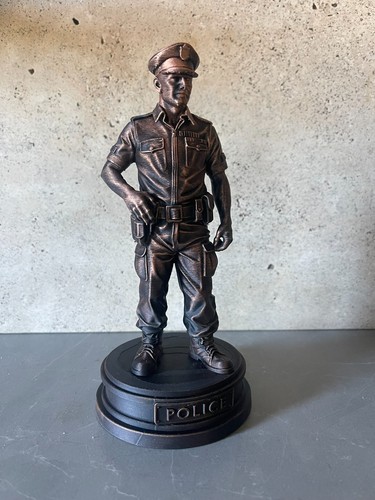 Statue policier bronze déco - statue,
