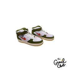 Nike Air Force 1 Mid QS 'Oil Green Orange' with Box DQ3505-100 Men's 10.5