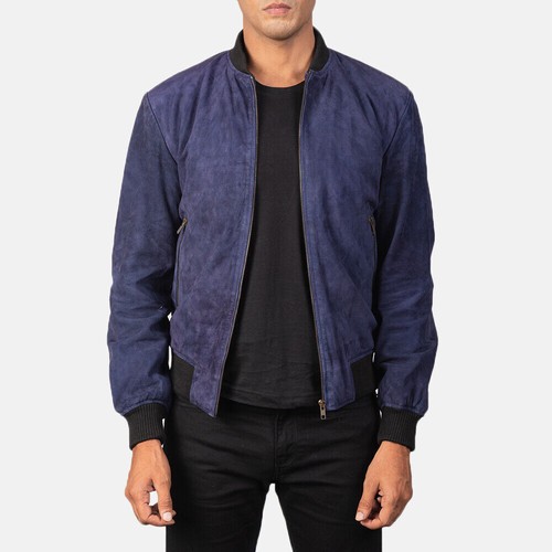 Veste cuir daim pour hommes - cuir,