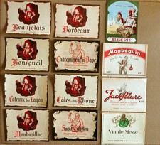 Etiquettes anciennes de vins
