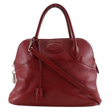HERMES Bolide31 Handbag 2WAYShoulder Red/Silver Hardware Ardenne Women