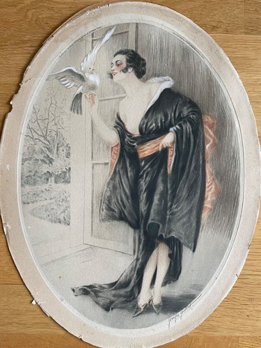 Gravure originale art déco - originale,