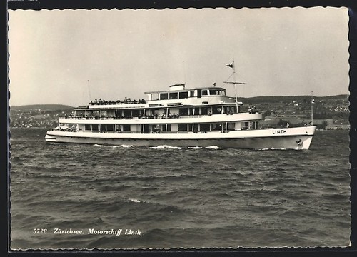 Carte postale bateau moteur - à,
