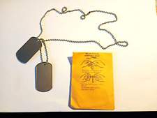 Dog-Tag plaque d'identification US Army  , WW2, Vietnam,  en sachet