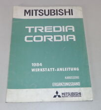 Shop Manual Mitsubishi Tredia / Cordia Addendum Model Year 1984