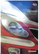 Daihatsu Sirion 1.3 Rally 2 & Rally 4 2002-2003 UK Market Foldout Sales Brochure