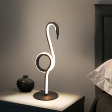 Lampe De Table Design Flamant Noir LED Pour Salon H 35 Cm