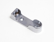 2 Garde-Robe Prises Métal Chromé Haut Coupe Ovale 65mm L Pour 16mm Canne Onesto