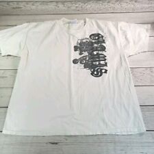 Vtg Y2K White Glamis Speed Shirt Mens Biker Grunge Racing Buggy Offroad White