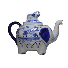 N25.61 Teapot Elephant Ceramic Porcelain China Asia India Art Deco Table Flower