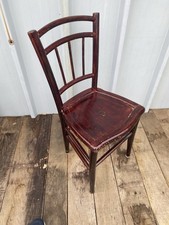 Vintage THONET Style Turned Wood Bistro Chair Brown #C701