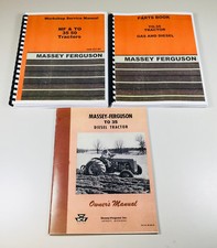 Set Massey Ferguson To-35 Diesel Tractor Service Operator Parts Manual Repair