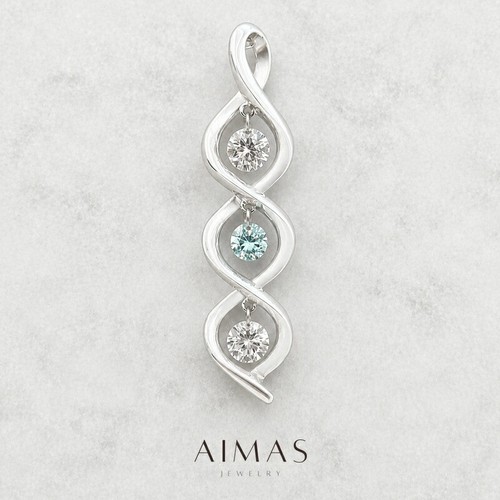 Pendentif diamant bleu traité - diamant,