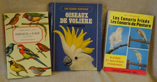 Lot de trois livres Oiseaux en Cage De Volière Les Canaris