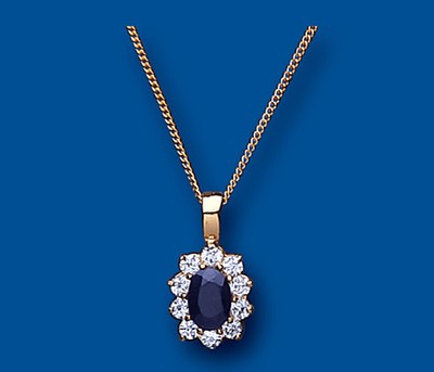 Collier pendentif jaune - en,