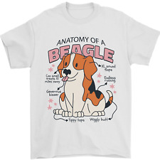 Beagle Anatomy Funny Dog Mens T-Shirt 100% Cotton