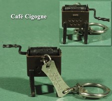 Stork coffee, coffee roaster keychain, plastic