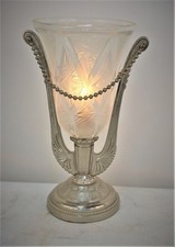 French art deco table lamp Verreries Des Hanots