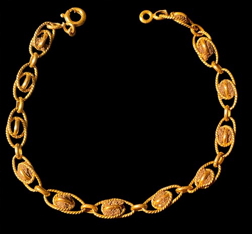 Bracelet travaillé plaqué - bracelet,