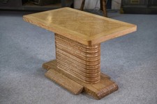 Solid Oak Side Table Attributed to Gaston Poisson 1960's