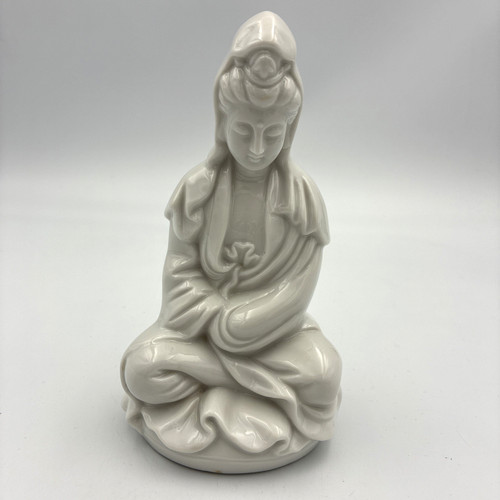 Vintage white ceramic guanyin - vintage,