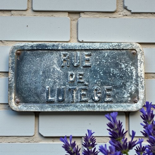 Antique paris street sign - antique,