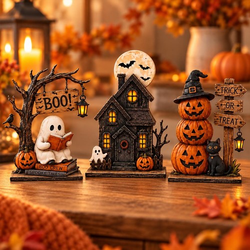 Décoration halloween bois - halloween,