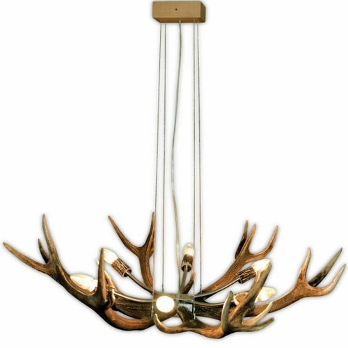 Lustre avec vrai bois cerf - bois, de